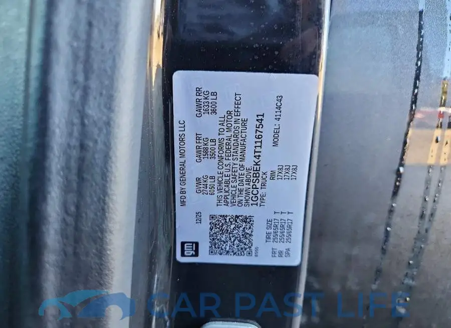 1GCPSBEK4T1167541# 12