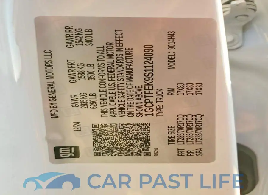 1GCPTFEK9S1124090# 13