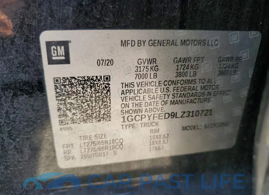 1GCPYFED9LZ310721# 13