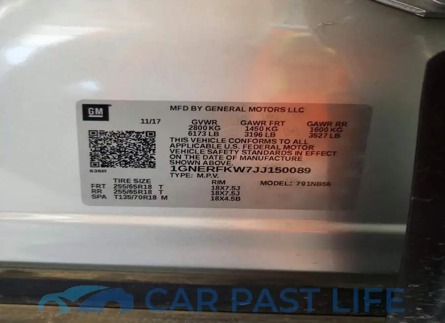 1GNERFKW7JJ150089# 13