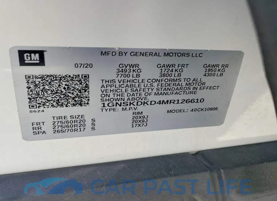 1GNSKDKD4MR126610# 13