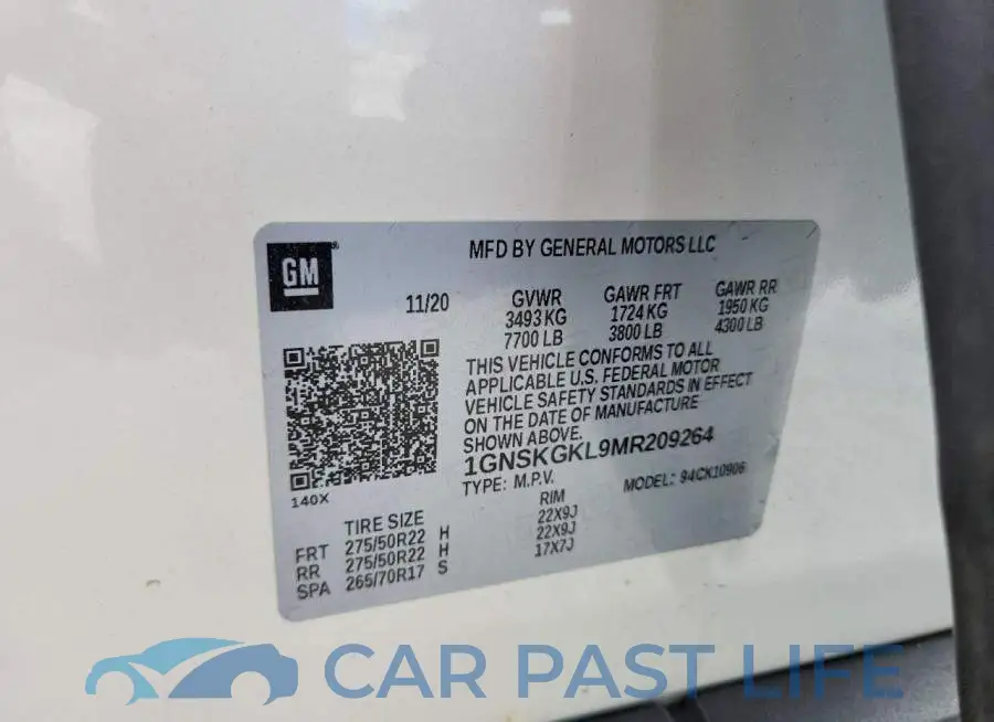 1GNSKGKL9MR209264# 13