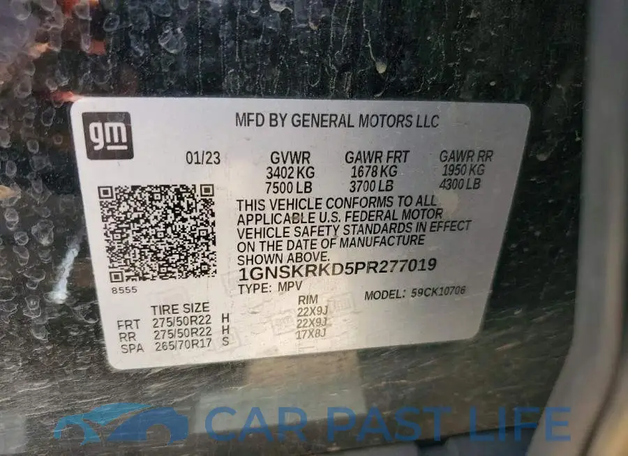 1GNSKRKD5PR277019# 13