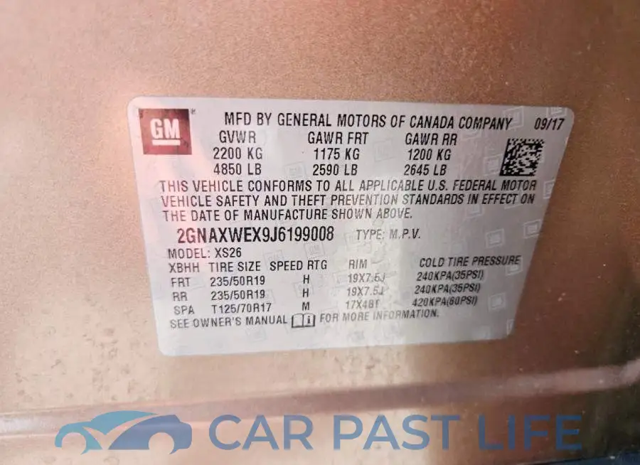 2GNAXWEX9J6199008# 13