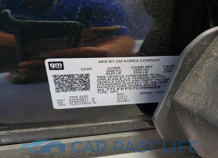 KL77LFEP5TC099669# 12