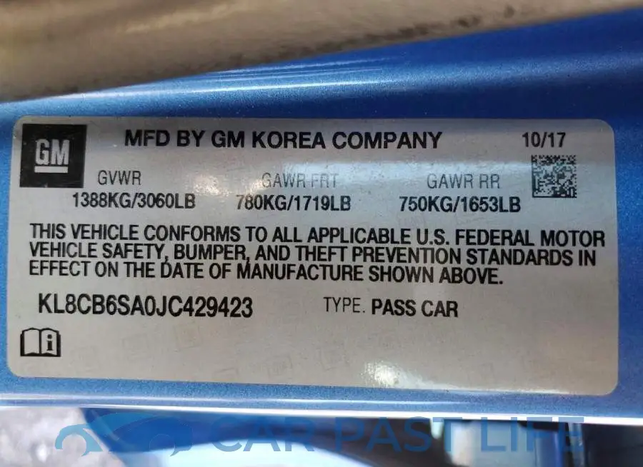 KL8CB6SA0JC429423# 13