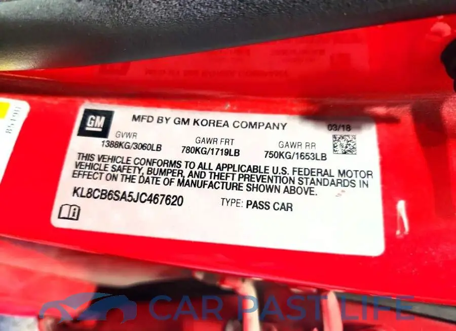 KL8CB6SA5JC467620# 13