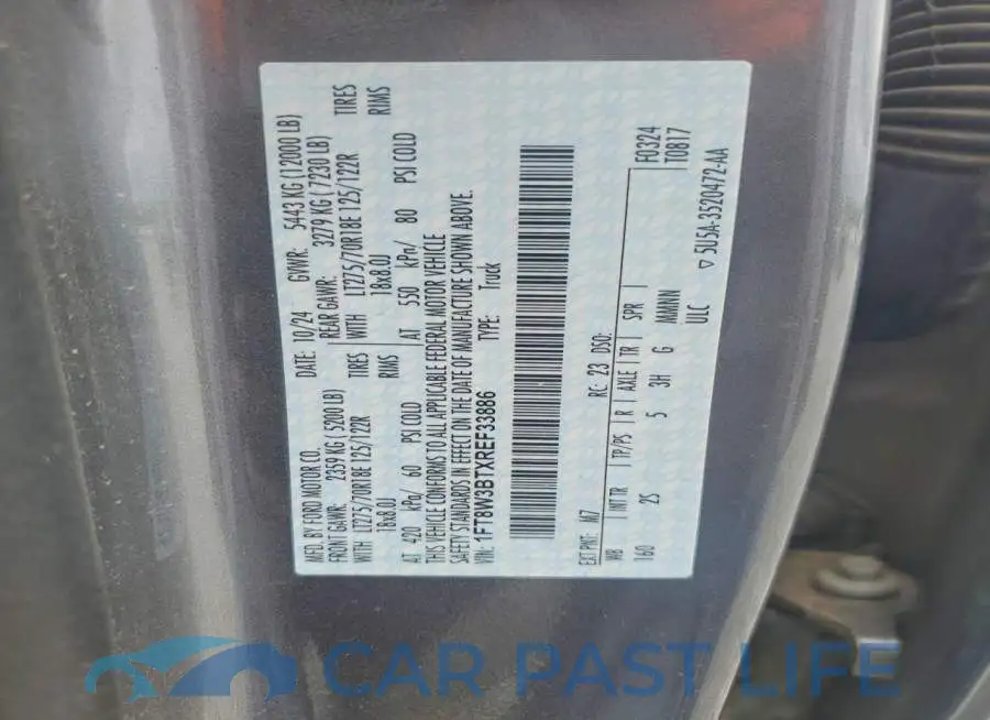 1FT8W3BTXREF33886# 12