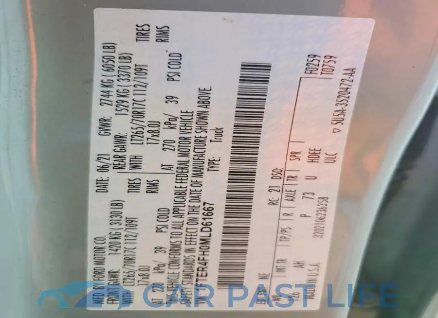 1FTER4FH0MLD61667# 12