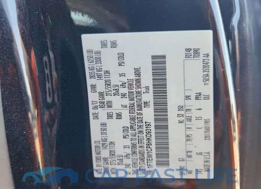 1FTEW1CP8HKD93197# 13