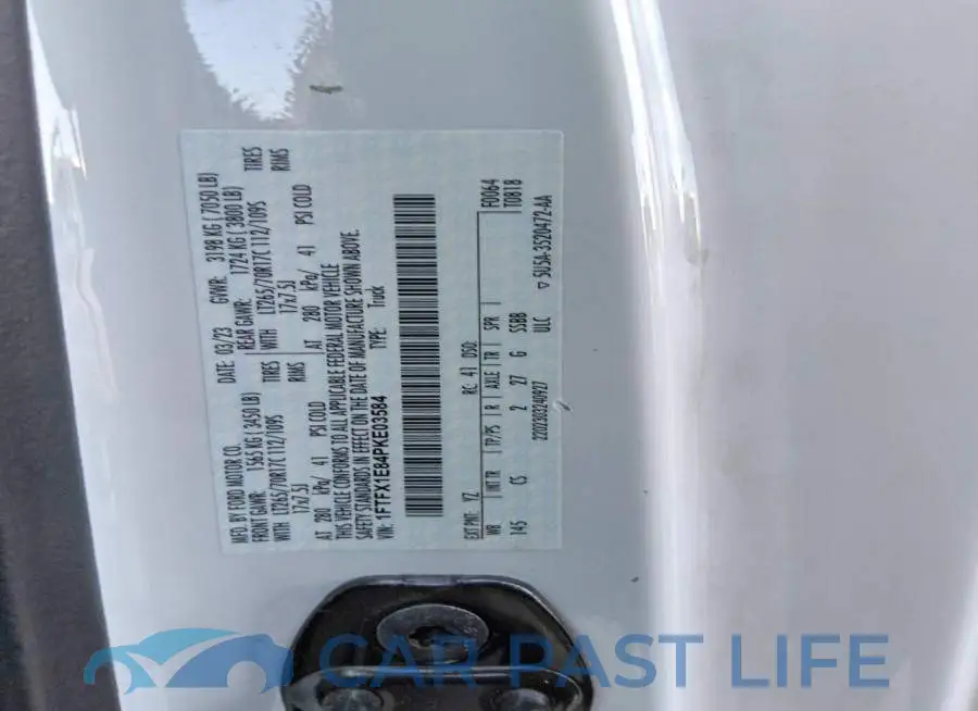1FTFX1E84PKE03584# 13