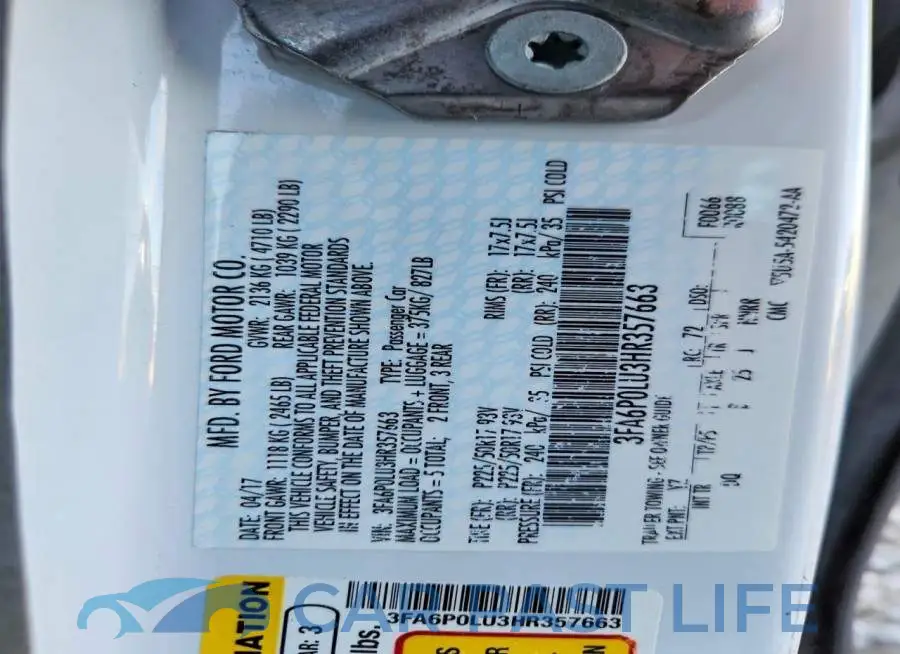 3FA6P0LU3HR357663# 12