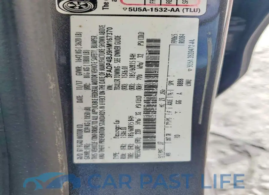 3FADP4BJ9HM167370# 12