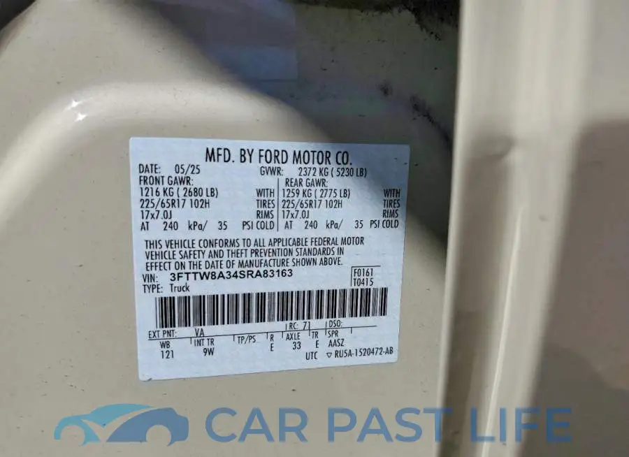 3FTTW8A34SRA83163# 13