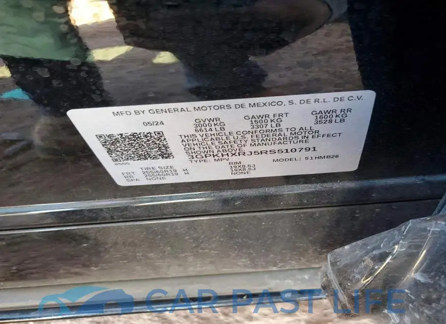 3GPKHXRJ5RS510791# 12