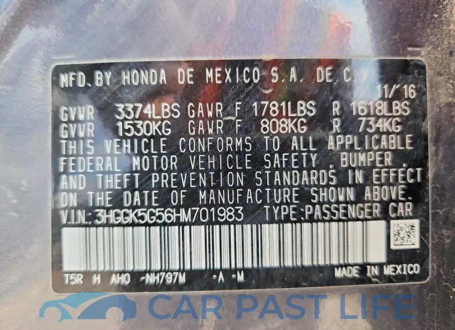 3HGGK5G56HM701983# 13