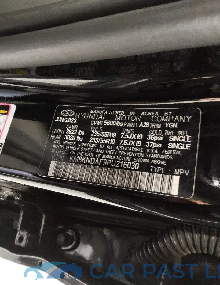 KM8KNDAF9PU216030# 14