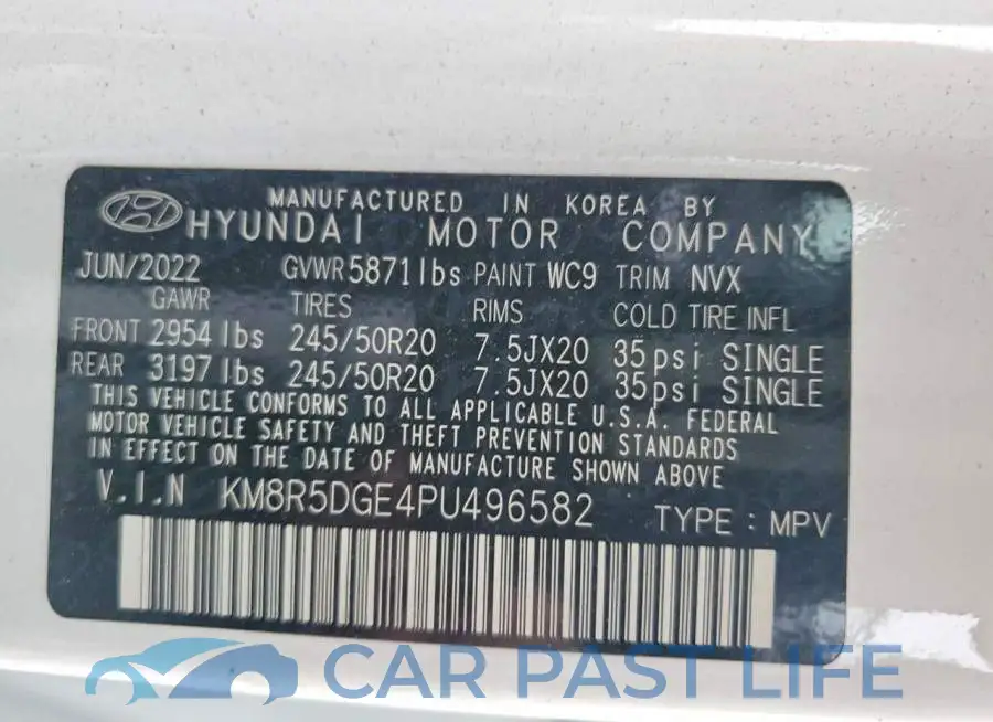 KM8R5DGE4PU496582# 13