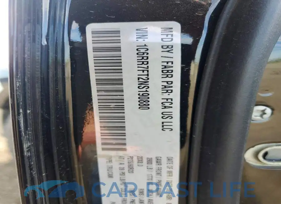 1C6RR7FT2NS190880# 12