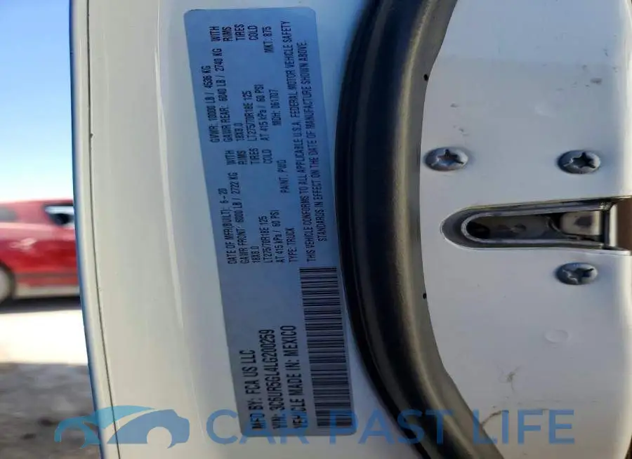 3C6UR5GL4LG200259# 12