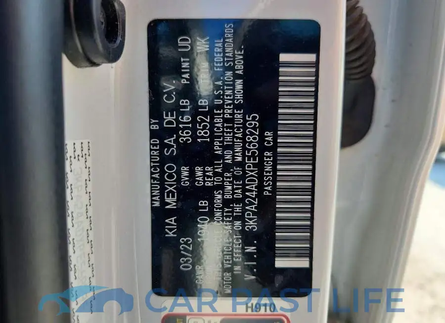 3KPA24ADXPE568295# 12
