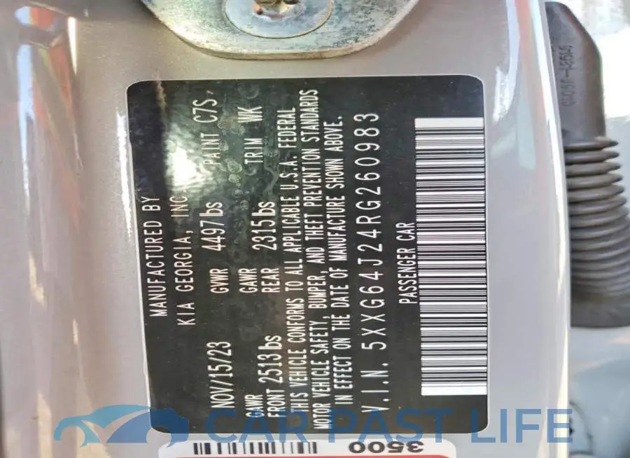 5XXG64J24RG260983# 12