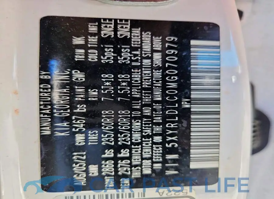 5XYRLDLC0MG070979# 14