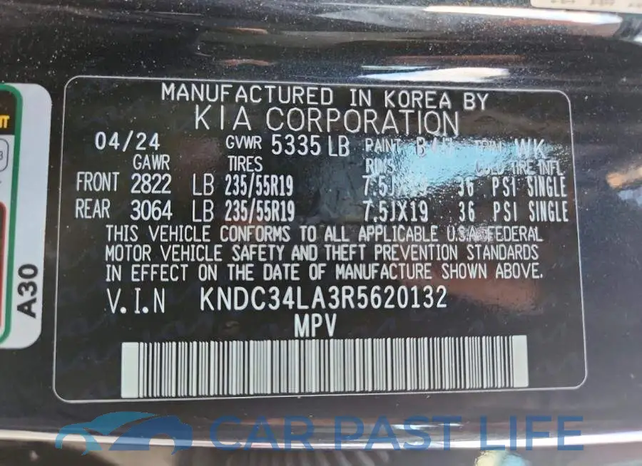 KNDC34LA3R5620132# 13