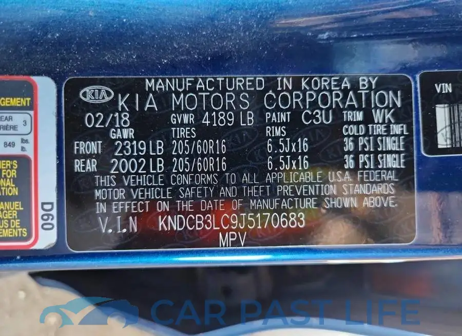 KNDCB3LC9J5170683# 12
