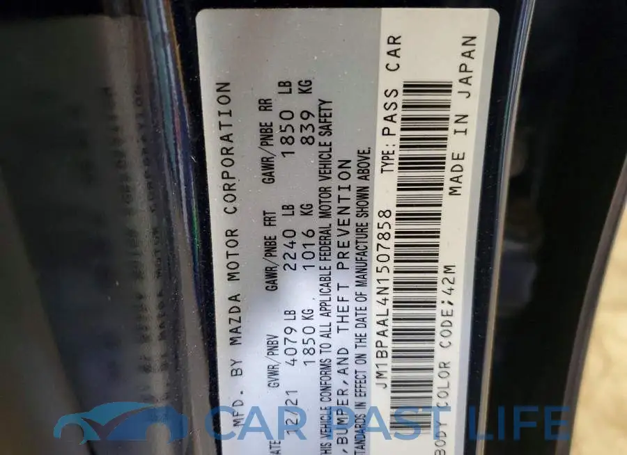 JM1BPAAL4N1507858# 12