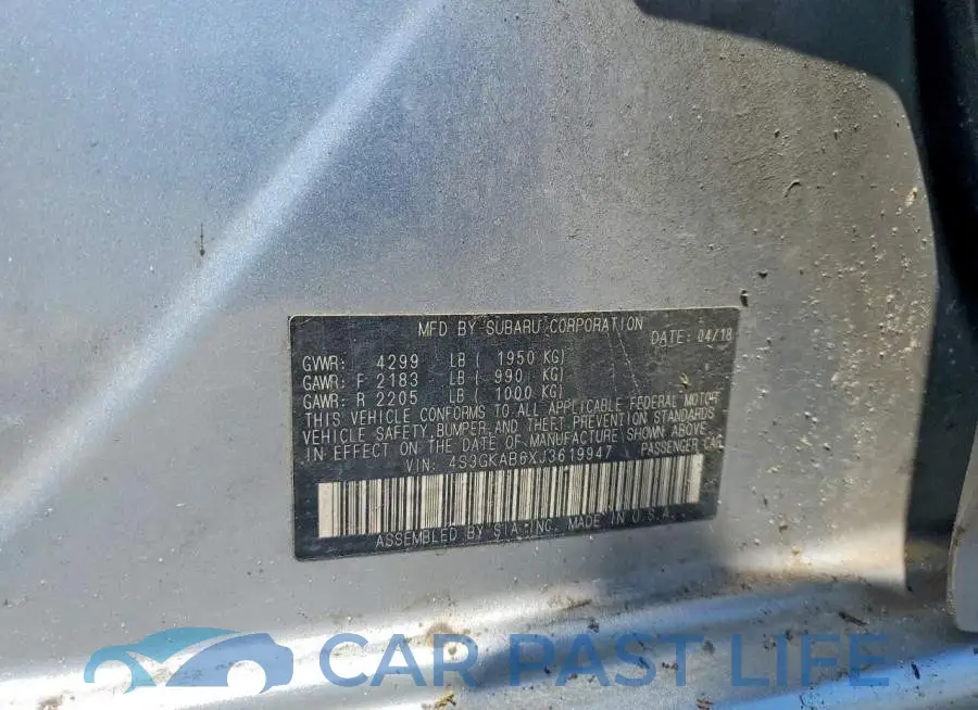 4S3GKAB6XJ3619947# 12