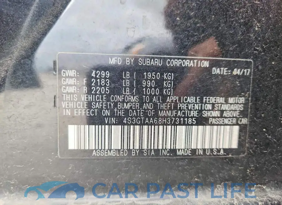 4S3GTAA68H3731185# 12