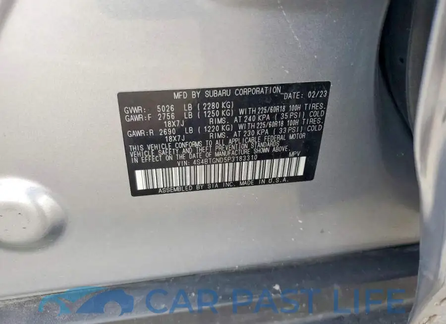 4S4BTGND5P3183310# 13