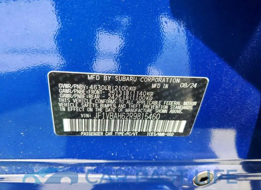 JF1VBAH62R9815460# 13