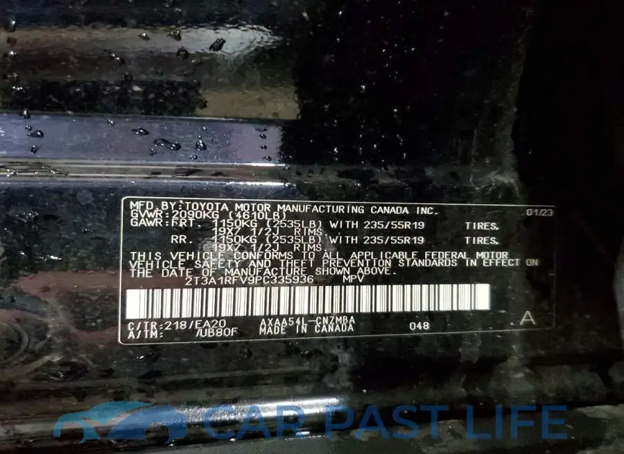 2T3A1RFV9PC335936# 14