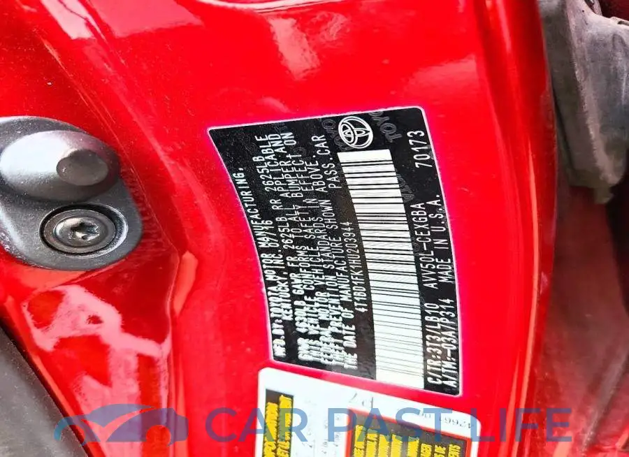 4T1BD1FK1HU203944# 12
