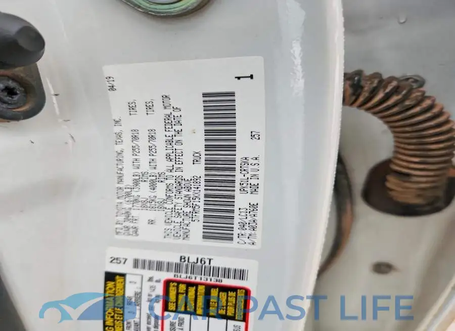 5TFRM5F15KX141892# 12