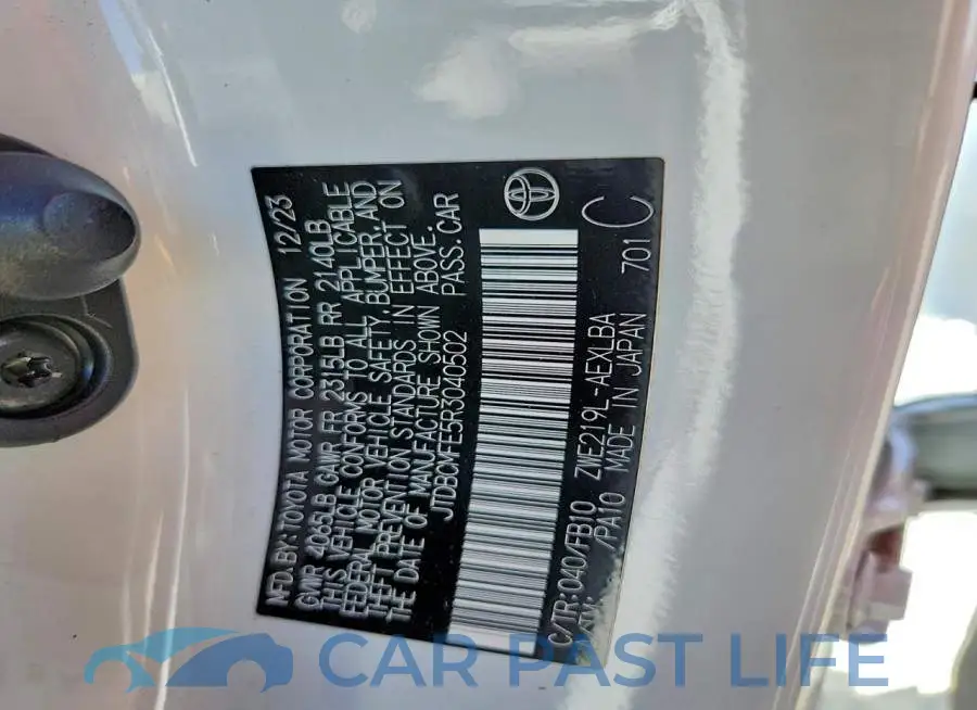 JTDBCMFE5R3040502# 12