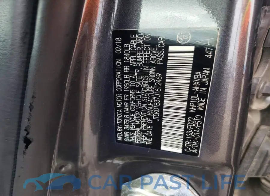 JTDKDTB37J1612469# 12