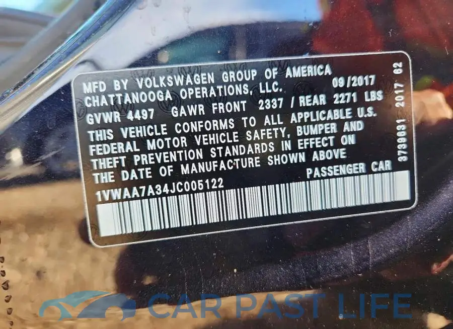 1VWAA7A34JC005122# 12