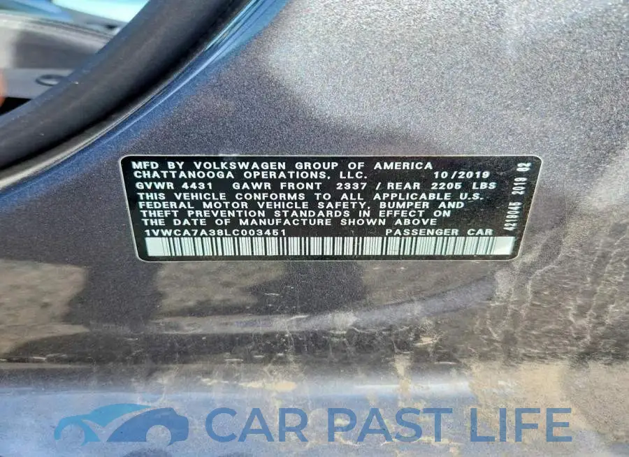 1VWCA7A38LC003451# 13
