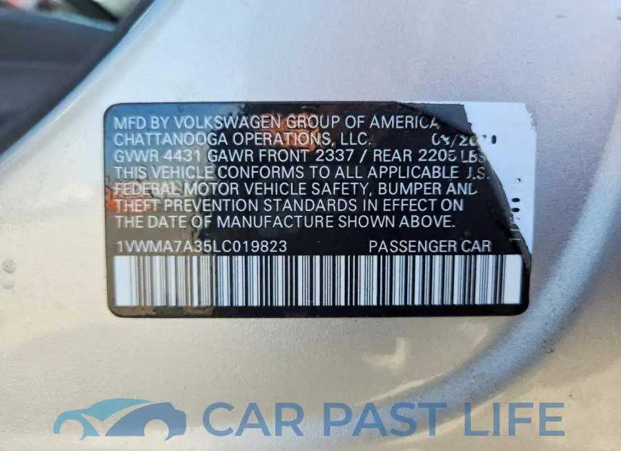 1VWMA7A35LC019823# 12