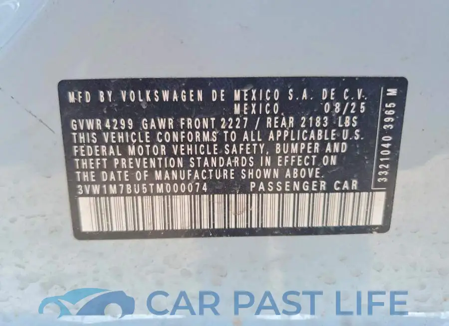 3VW1M7BU5TM000074# 13