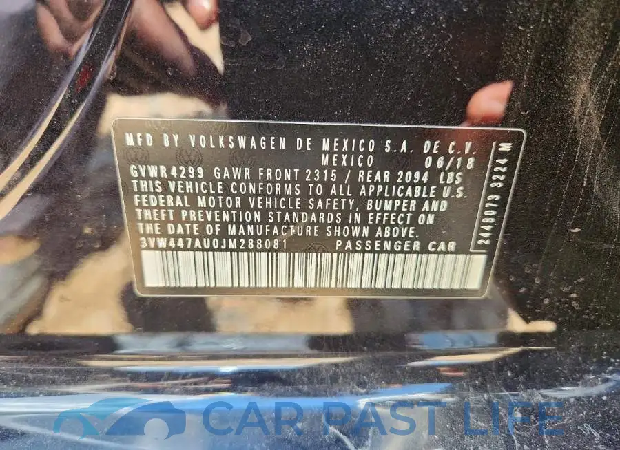 3VW447AU0JM288081# 13