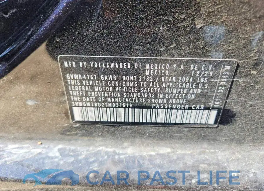 3VW5W7BU2TM031519# 12