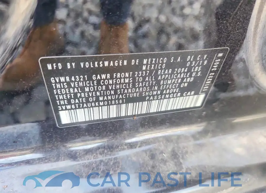 3VW6T7AU6KM018561# 12