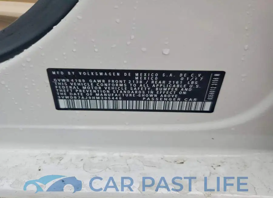 3VWDB7AJ9HM305448# 12