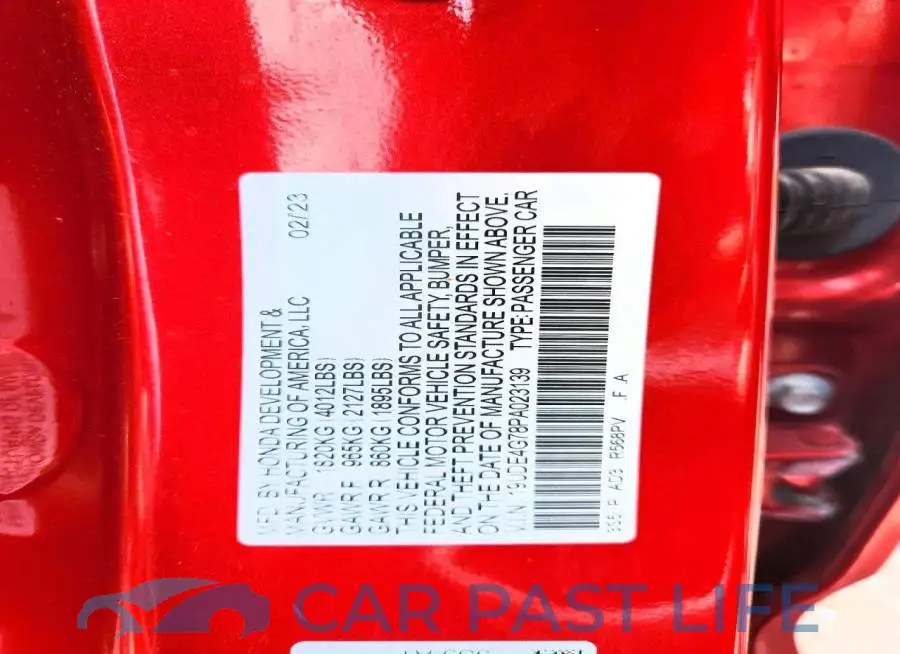 19UDE4G78PA023139# 12