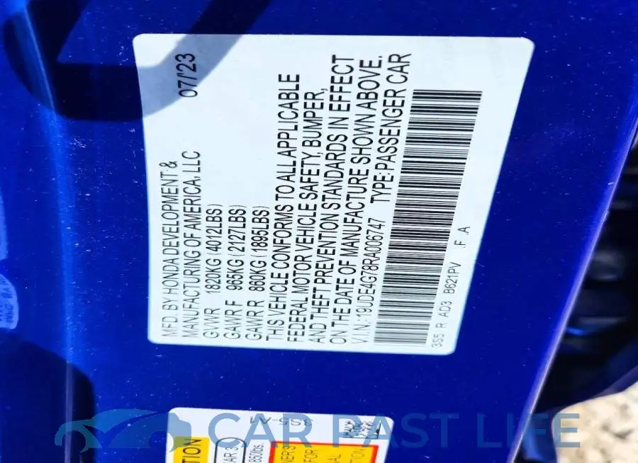 19UDE4G78RA006747# 13