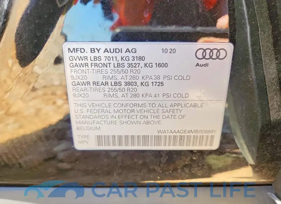 WA1AAAGE4MB008891# 13